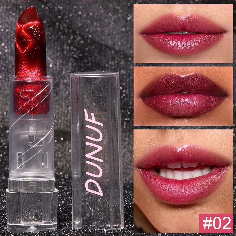 Shine Lipstick Lip Gloss High Glitter Non-sticky Mirror Makeup Waterproof Moisturizing Jelly Pink Nude Tones Y2K Christmas Gift Oasis Select Red