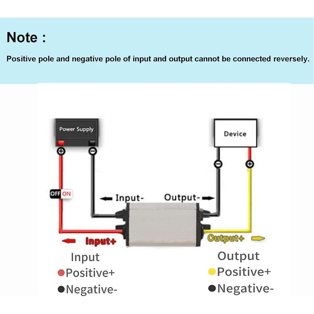 12V To 9V 2A Converter DC Buck Voltage Regulator Transformer Power Supply Waterproof Car Converter With Led Light Car Truck Boat Oasis Select