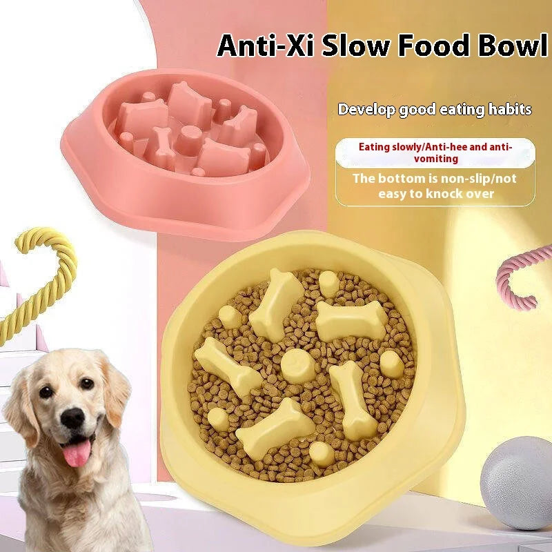 Anti-Slip Anti-Choking Slow Feeder Bowl for Large Dogs - Anti-Tip Pet Food Bowl for Golden Retriever Oasis Select