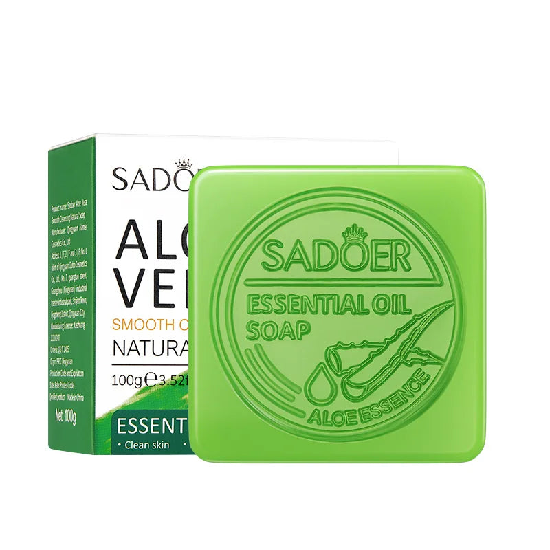 Aloe Vera Smooth Cleansing Natural Soap Cleansing Smooth Handmade Essential Oil Soap100g Oasis Select