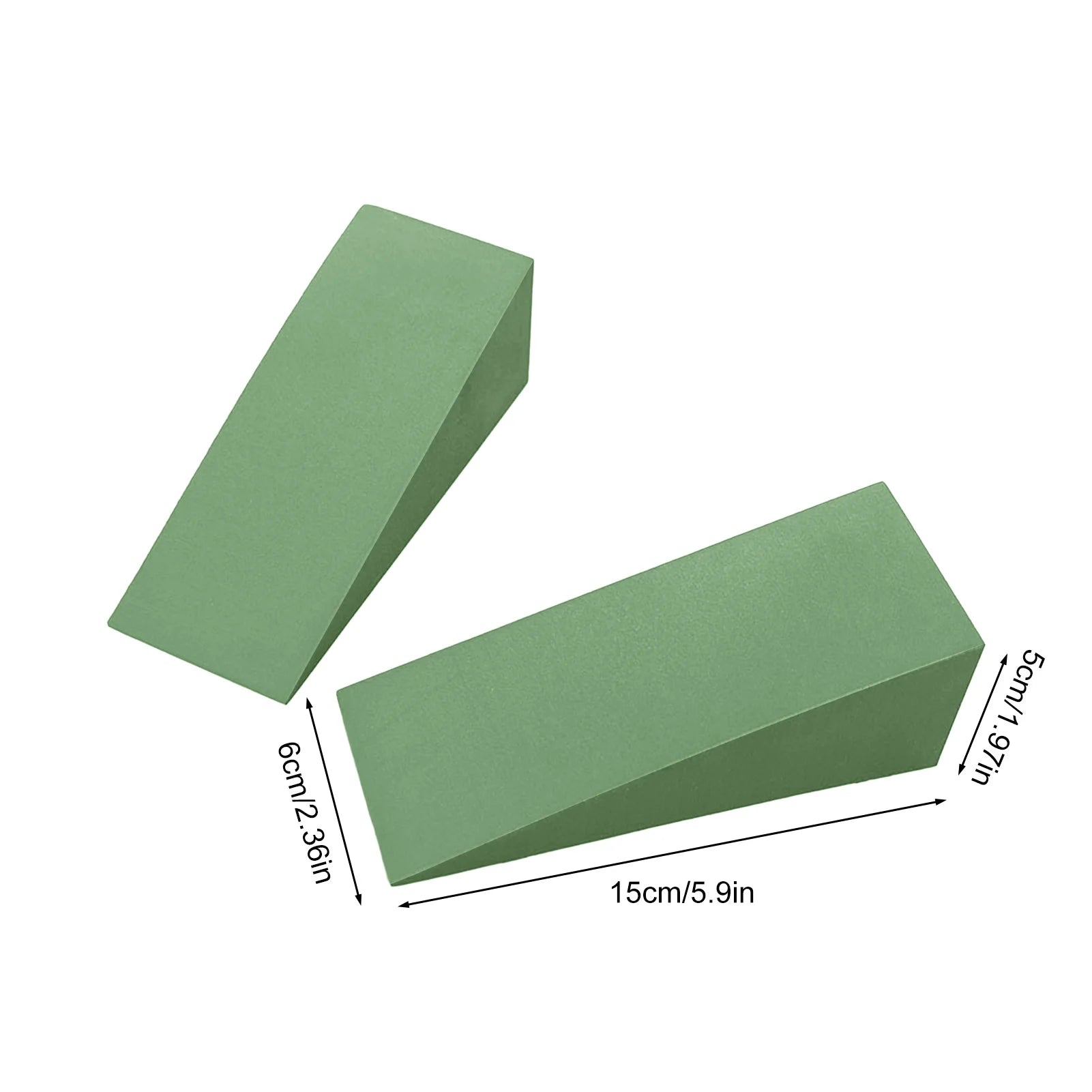1Pairs Yoga Wedge Blocks EVA Foam Yoga Wedge Stretch Slant Boards Exercise Yoga Block Pilates Wedge Squats Fitness Accessories Oasis Select Green 15x6x5cm