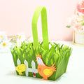 Easter Egg Basket Square Handheld Gift Packaging Bag Felt Kids Cookie Candy Bags Easter Party Birthday Party Favors Gift Decor Oasis Select Style 1 Other