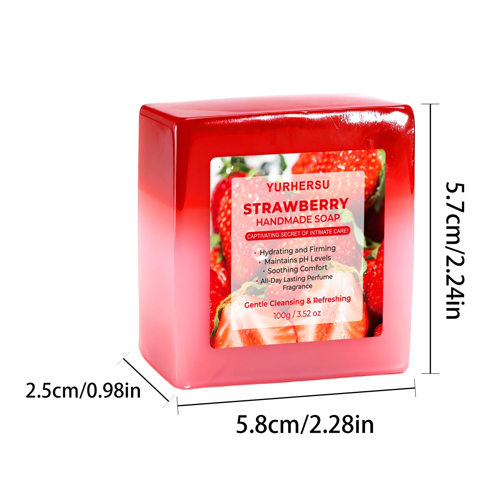 Strawberry Handmade Soap – Brightening & Moisturizing Bar