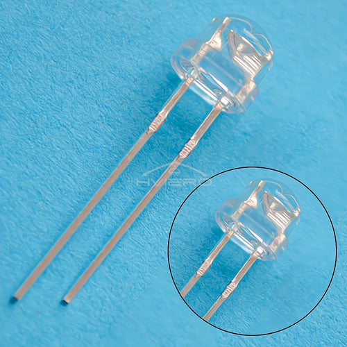 100Pcs 5mm Straw Hat LED Diodes – Wide Angle DIY Light Beads LED Diode Pack Oasis Select