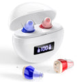 Personal headphones, with sound amplification, complete accessories, small and portable, comfortable for two-ear wearing Earbuds Oasis Select Red Blue