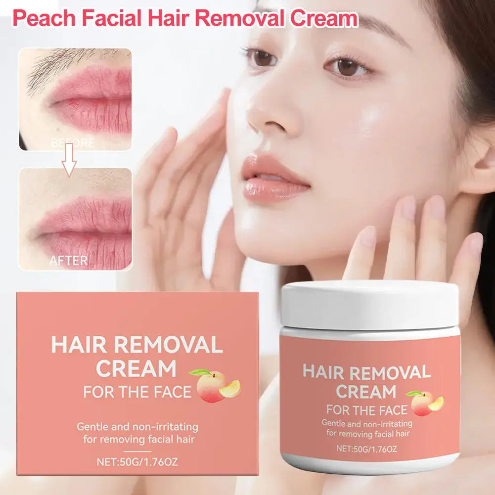 Facial Hair Removal Cream, Natural Aloe Vera Quick Gentle Fast-Acting Hair Remover Cream for Face & Lip, Moisturizing & Soothing Oasis Select