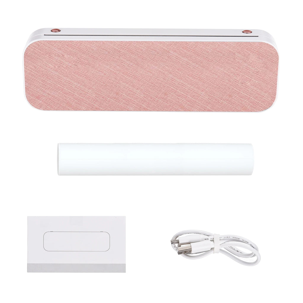 PeriPage A4 Mini Thermal Printer Wireless BT USB Mobile Printer 210mm Width Support 2-4'' Paper PDF Picture for Android iOS Oasis Select Pink