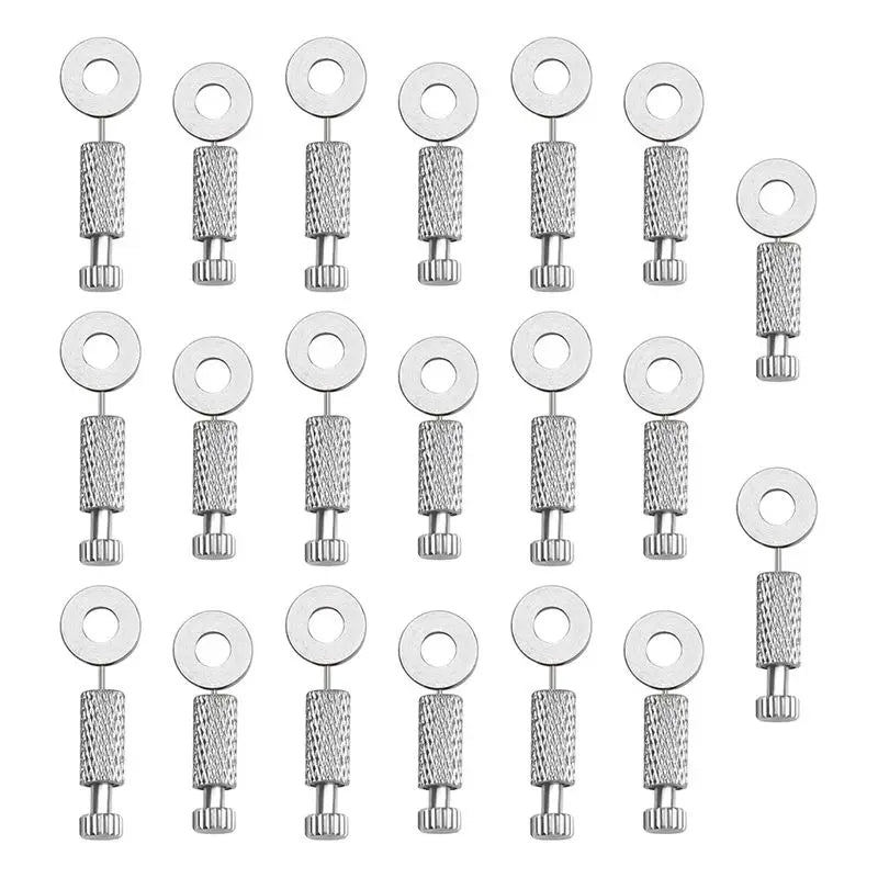 LIKE WISH 20Pcs Suture Positioning Needles,2 Size Leather Hand Sewing Position, Leathercraft Located Needles, Locking Pins Silve Oasis Select Silver