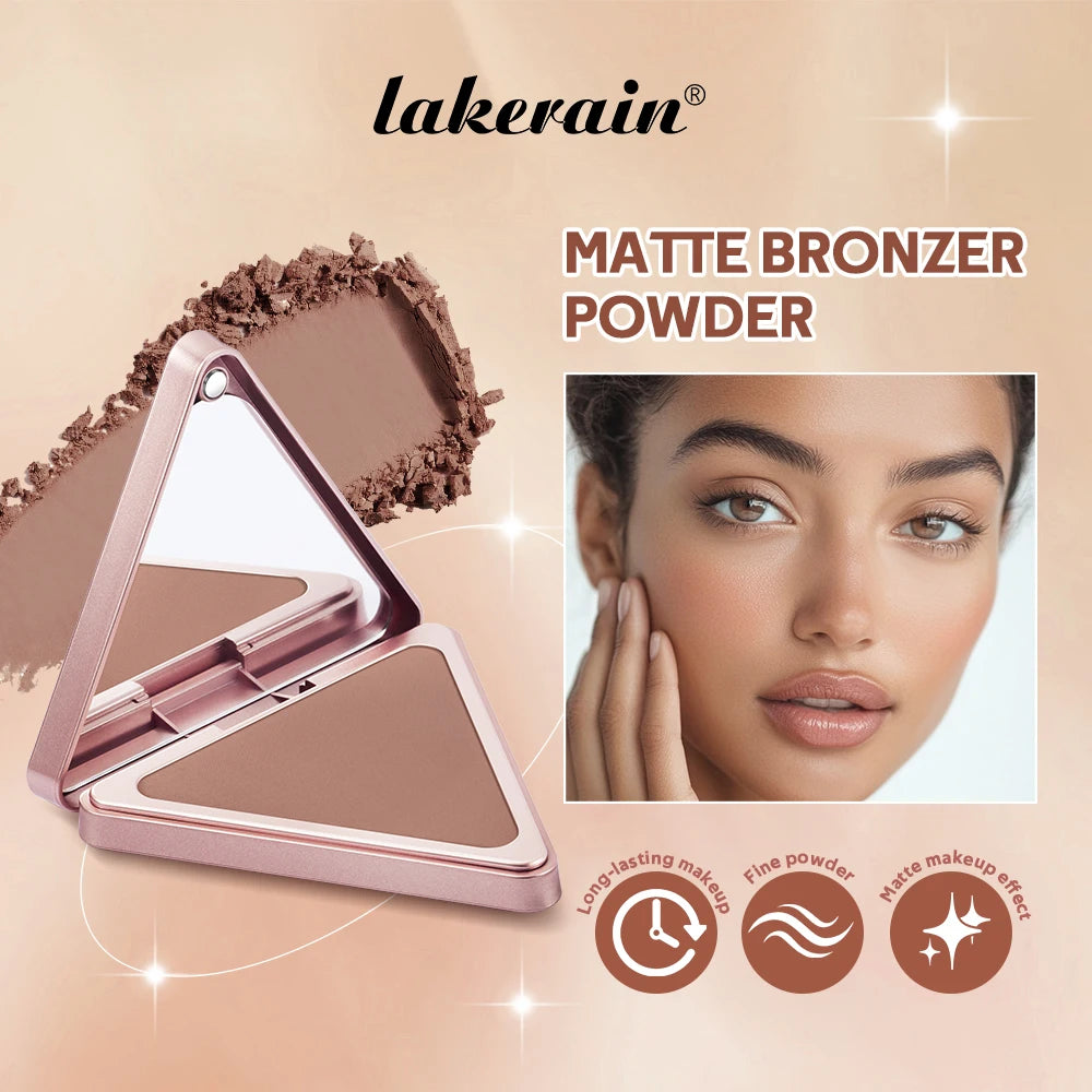 Matte Bronzer Powder Long-Lasting Makeup Effect Waterproof Sweatproof Setting Powder Oil Control Bronzers Smooth Face Makeup Oasis Select