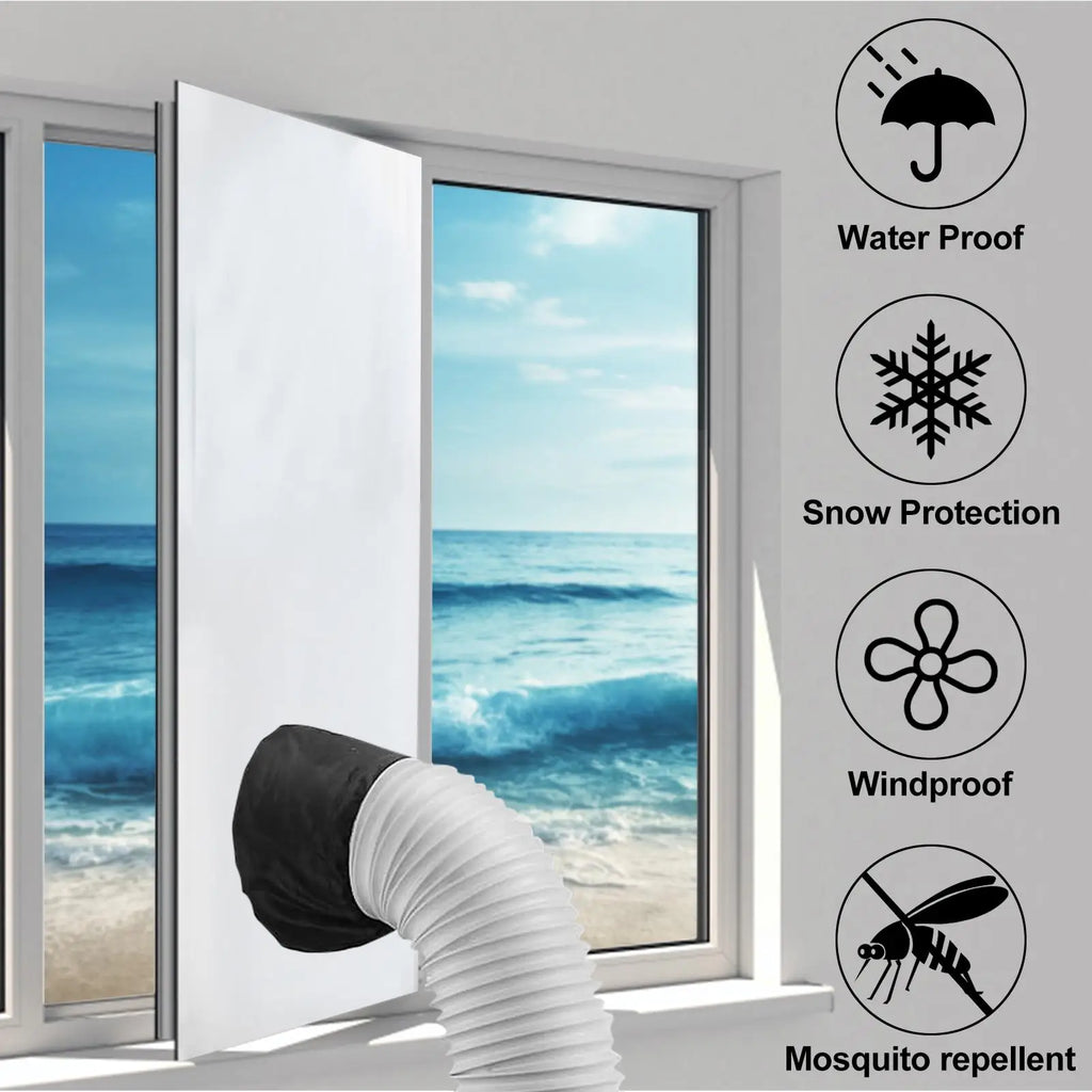 Air Conditioner Window Seal Windproof Waterproof Portable Seal Cloth Air Conditioner Accessories for Medium Large Casement Crank Oasis Select