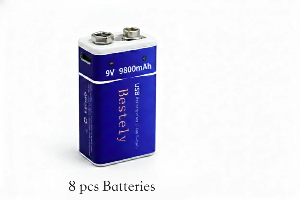 wide selling Long Cycle Life, Safe & Reliable 9V rechargeable li-ion battery for daily electronic devices Oasis Select 8 PCS BAT only
