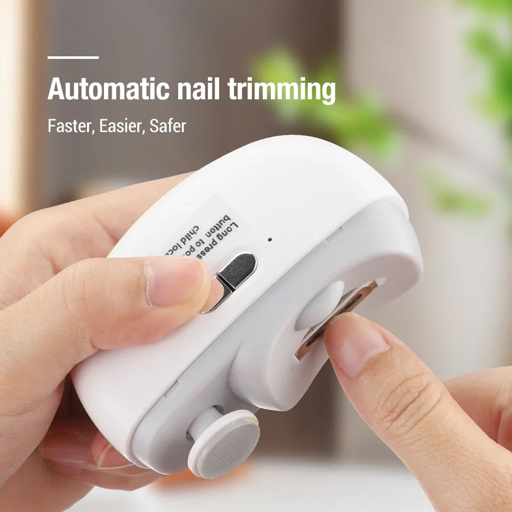 AFDEAL Electric Nail Trimmer – 2-Speed LED Baby & Adult