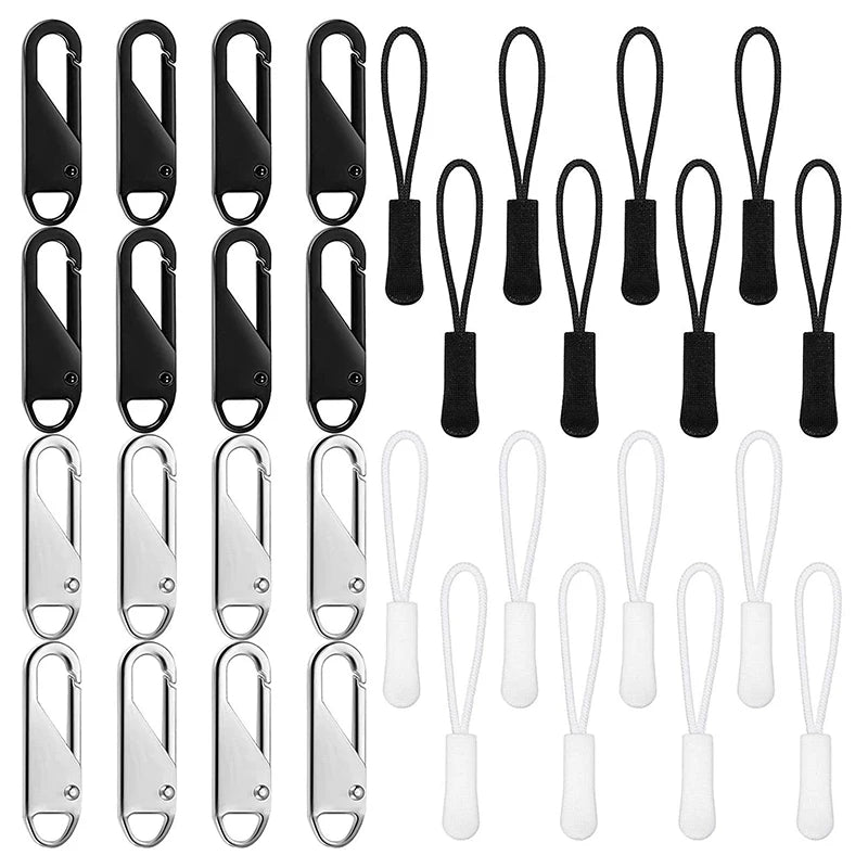 Metal Replacement Zipper Pulls & Cord Extenders – 5/10/20 Pack Zipper Pull Replacements Oasis Select