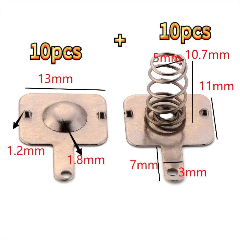 20/40/100PCS 18650 Battery Sheet Spring Contact Sheet Battery Box Positive And Negative Single Bipolar DIY Accessories Oasis Select 20pcs