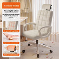 Computer chair home office chair sedentary comfortable seat bedroom college student dormitory makeup chair lifting backrest Oasis Select 2-F16-Beige PU-B