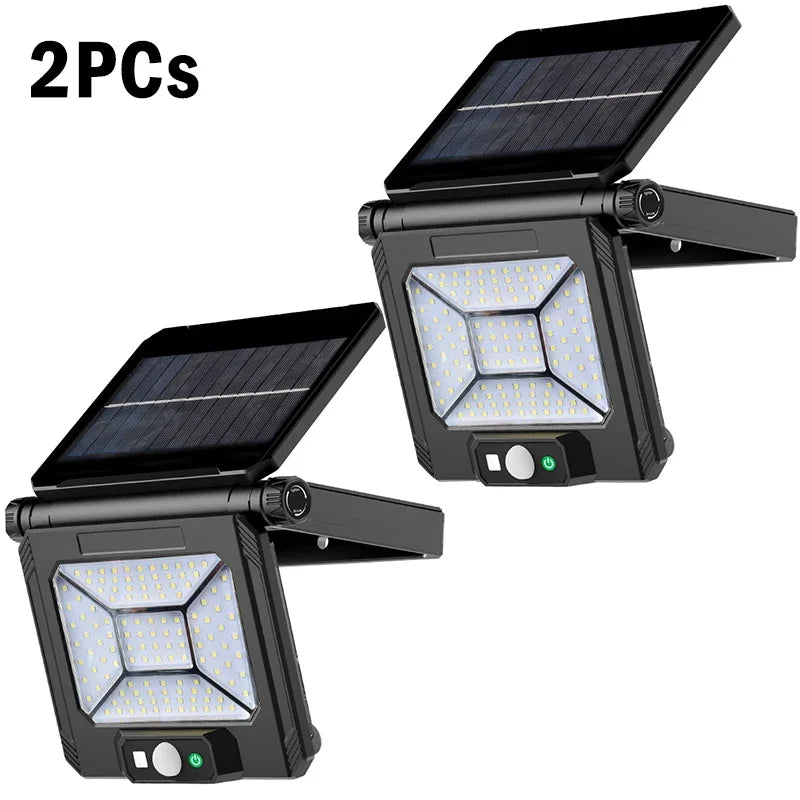 LED Solar Motion Sensor Wall Light 1/2 PCS Outdoor Solar Powered Lights For Yard Garden Fence Garage Waterproof Street Lamp Oasis Select LED 2PCs