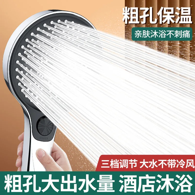 3 Modes 135mm Big Panel Large Flow Shower Head High Pressure Showerhead Portable Filter Rainfall Faucet Tap Bathroom Accessories Oasis Select