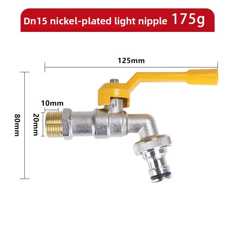 Brass Water Faucet Garden Tools 1/2" inside & outside Easy Turn On/Off Lever Handle Watering Supply Ball Valve Oasis Select A