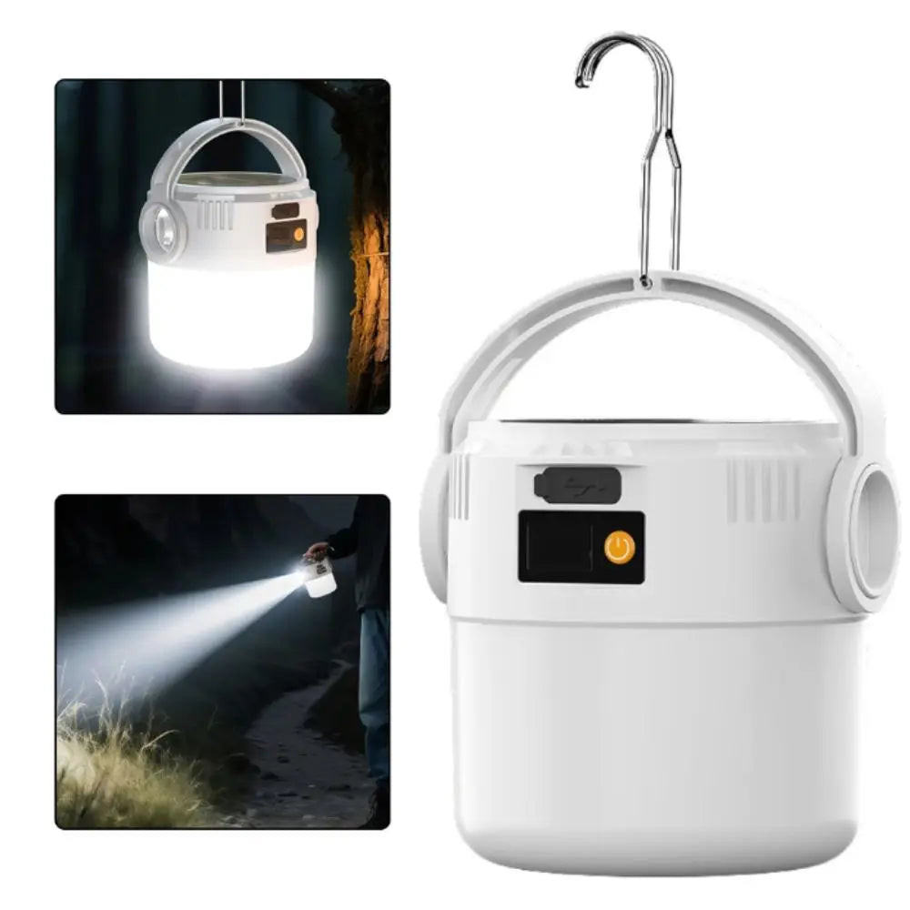 Solar LED Camping Light – IP55 Waterproof, USB Rechargeable