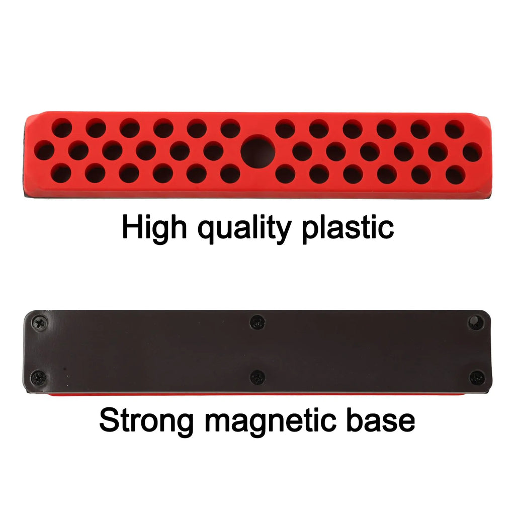 43 Holes Magnetic Hex Bit Holder Organizer For 1/4inch Screwdriver Drill Bit Stand Case Toolboxes Power Tools Oasis Select