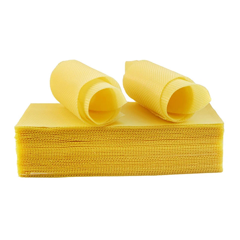 10Pcs Excellent DIY Accessories Yellow Honeycomb Foundation Bee Hive Wax Frames Beekeeping Equipment Sheet Oasis Select