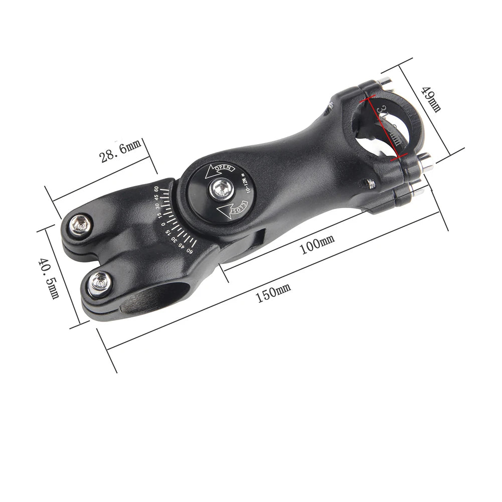 Bike Handlebar Stem Riser 25.4/31.8mm Adjustable Handlebar For Mountain Bike Aluminum Alloy Forged Stem Cycling Replace Parts Oasis Select 31.8-100MM