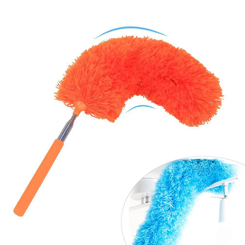 Retractable Duster Stainless Steel Long Handle Dusting Brush Car Household Cleaning Tools Microfiber Dust Brush Oasis Select