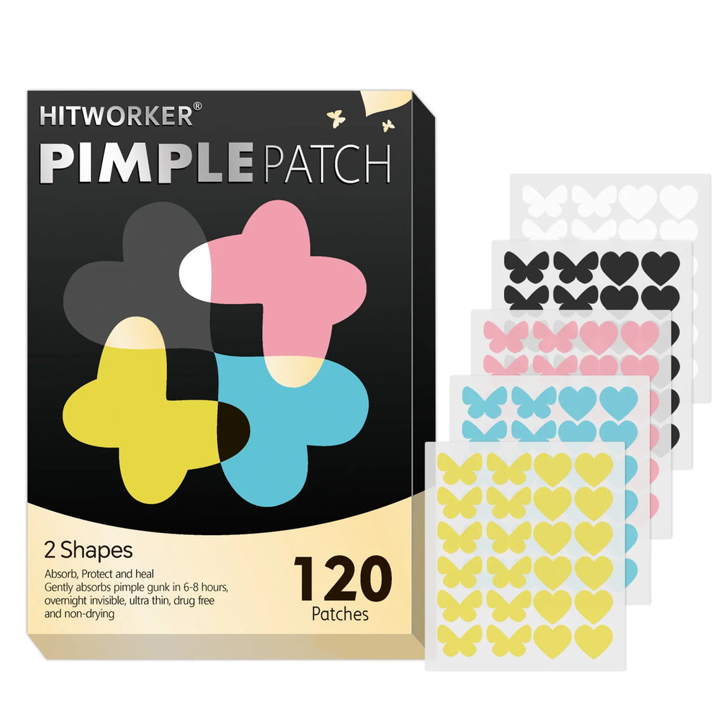 Five kinds of color butterfly/love acne patches, 120 pieces/box, deep cleaning acne patches, for men and women Oasis Select 120pcs-wucai