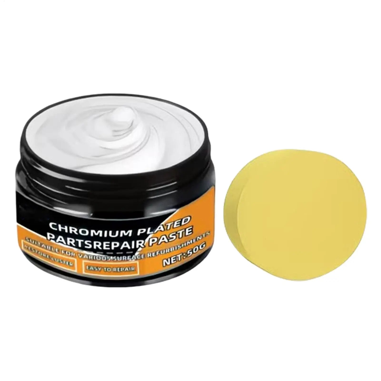 Chrome Polishing 50g Metal Repair Cream With Sponge Car Scratch Remover Metal Shine Renovation Compound Trim Removes Rust Oasis Select