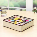 6/7/8/24 Grid Storage Box Beige Underwear Storage Box Four Piece Sock Storage Fabric Bra Storage Box Oasis Select Beige 24 grids
