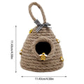 Handmade Beehive Pendant Bee Hive Pendant Hand Woven Rustic Honey Bee Figurine Tiered Tray Decorations for Kitchen Porch Home Oasis Select Light Brown