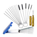 Carburetor Cleaning Tool Carbon Dirt Jet Remove Brushes Needles for Car Motorcycle Moped Scooter ATV Carb Jets Wire Cleaner Kits Oasis Select 1set
