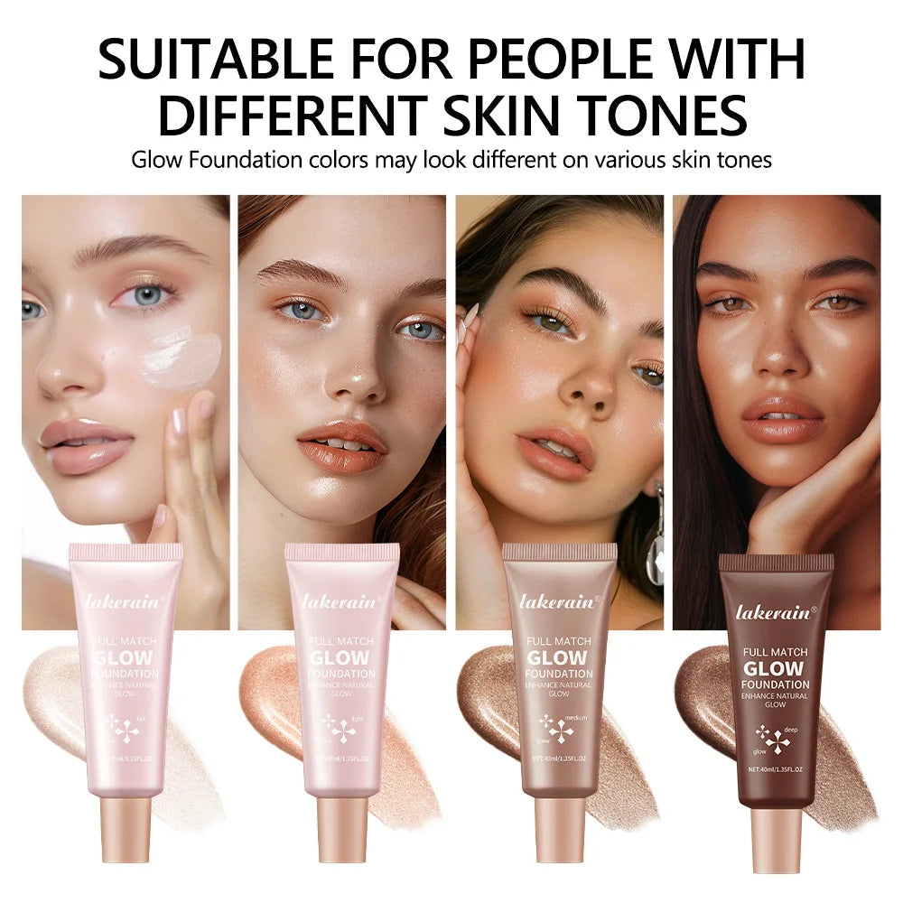 Glowing Foundation Natural Glow Enhancer Moisturizing Lightweight Base Multi-purpose Highlighter Liquid Foundation Cosmetics Oasis Select