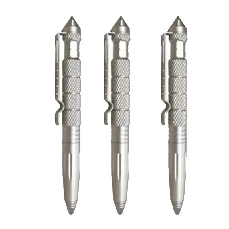 1/2/3/4pcs Tactical Pen Aviation Aluminum Emergency Glass Breakage Pen Safety Protection Survival EDC Multi-Purpose Tool Oasis Select 3pcs silver