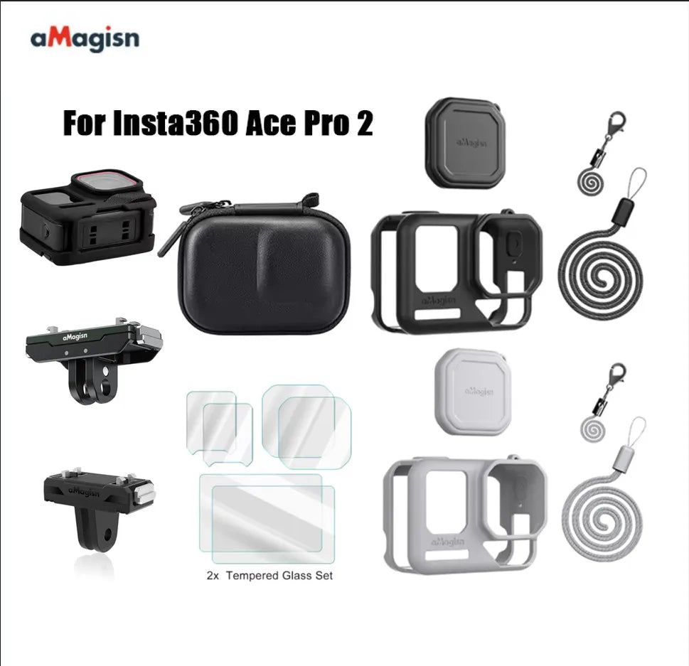 Insta360 Ace Pro 2 Screen Protector, Lens Cap & Storage Bag