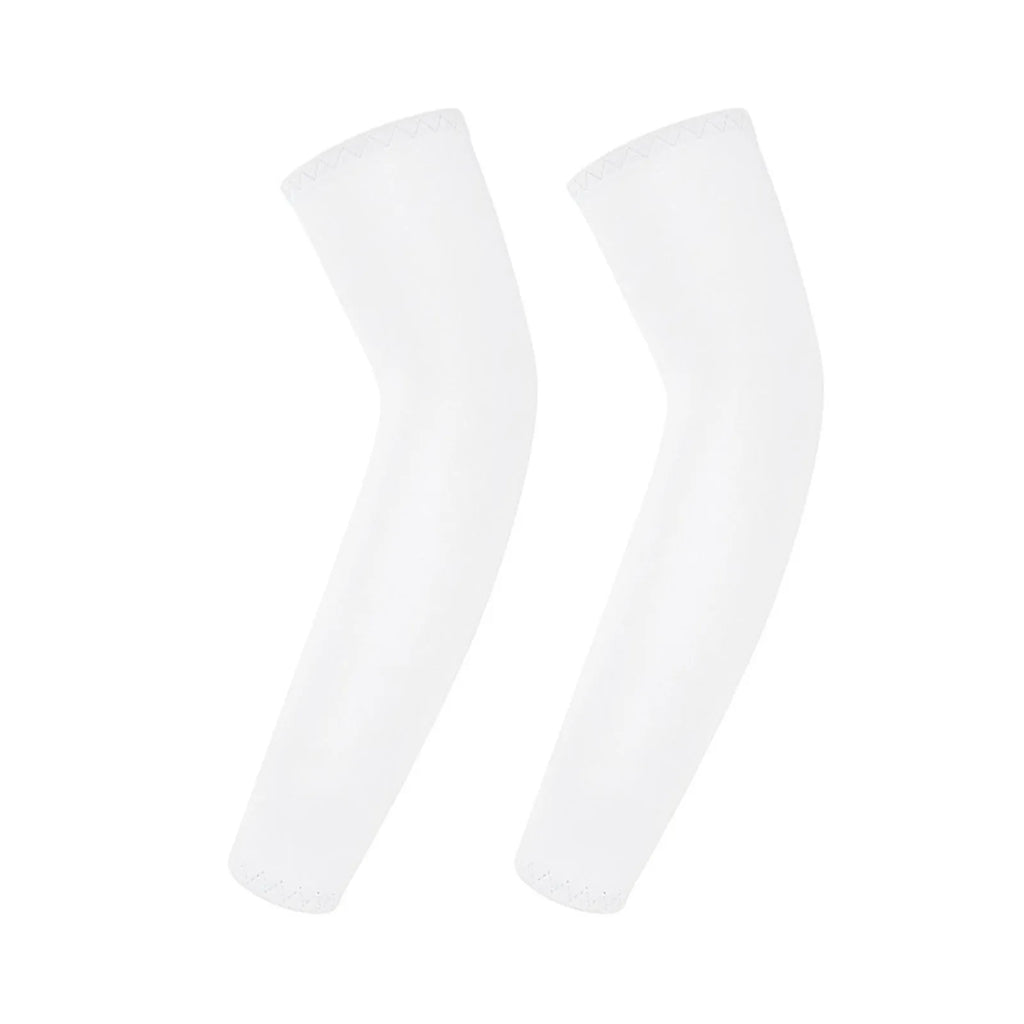 Sports Cooling Arm Sleeves Children's Basketball Cycling Arm Covers Outdoor Sports Mosquito and UV Protection Sleeves Oasis Select White XL