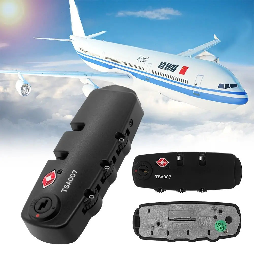 TSA 3 Digit Combination Lock Cabinet Locker Bag Lock Customs Password Lock Security Tool Suitcase Luggage Coded Lock Travel Oasis Select