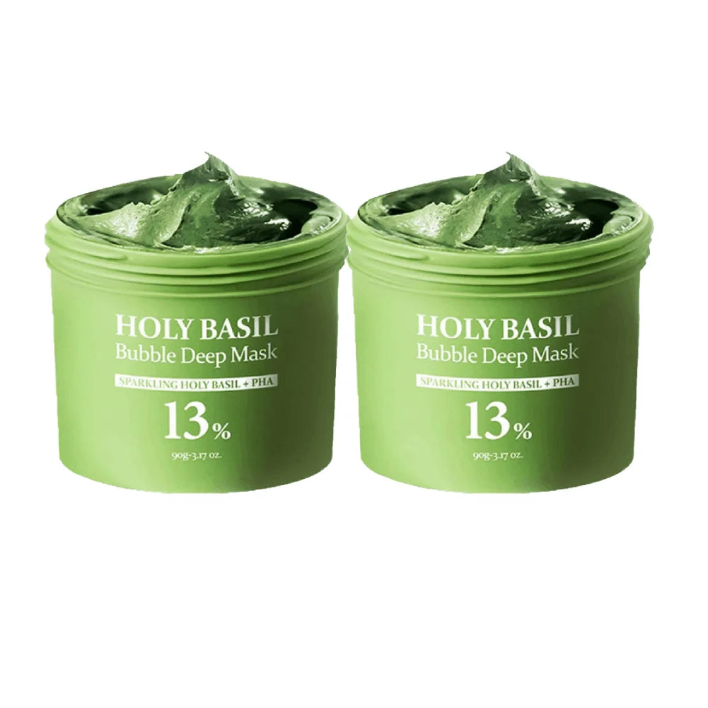 Holy Basil Carbonated Bubble Mask – Blackhead & Pore Cleanser Bubble Face Mask Oasis Select B