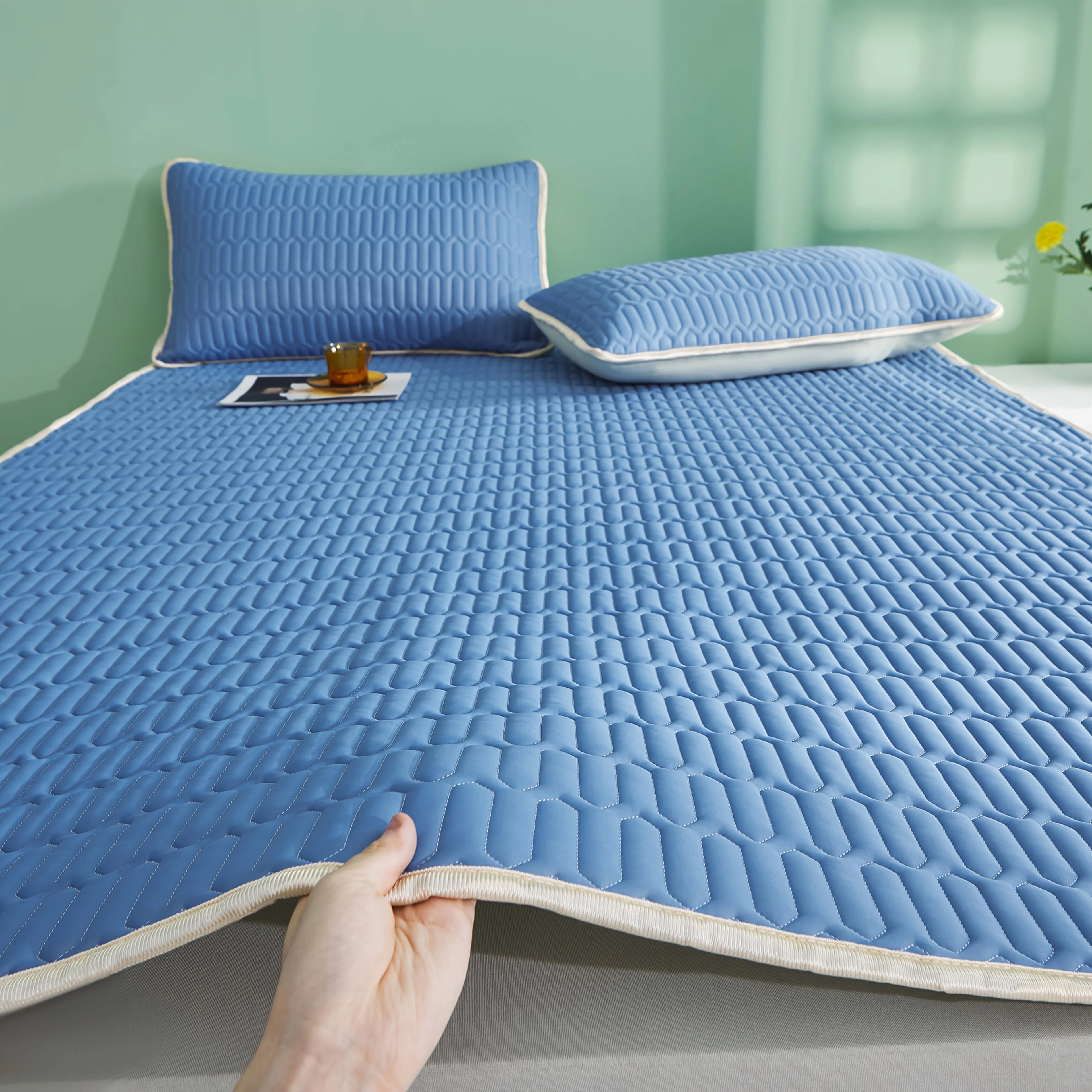 1pc Cool Mat without Pillowcase and Pillow Core, Latex Cool Mat Non-slip Cooling Suitable for Summer Home Bedroom Student Oasis Select