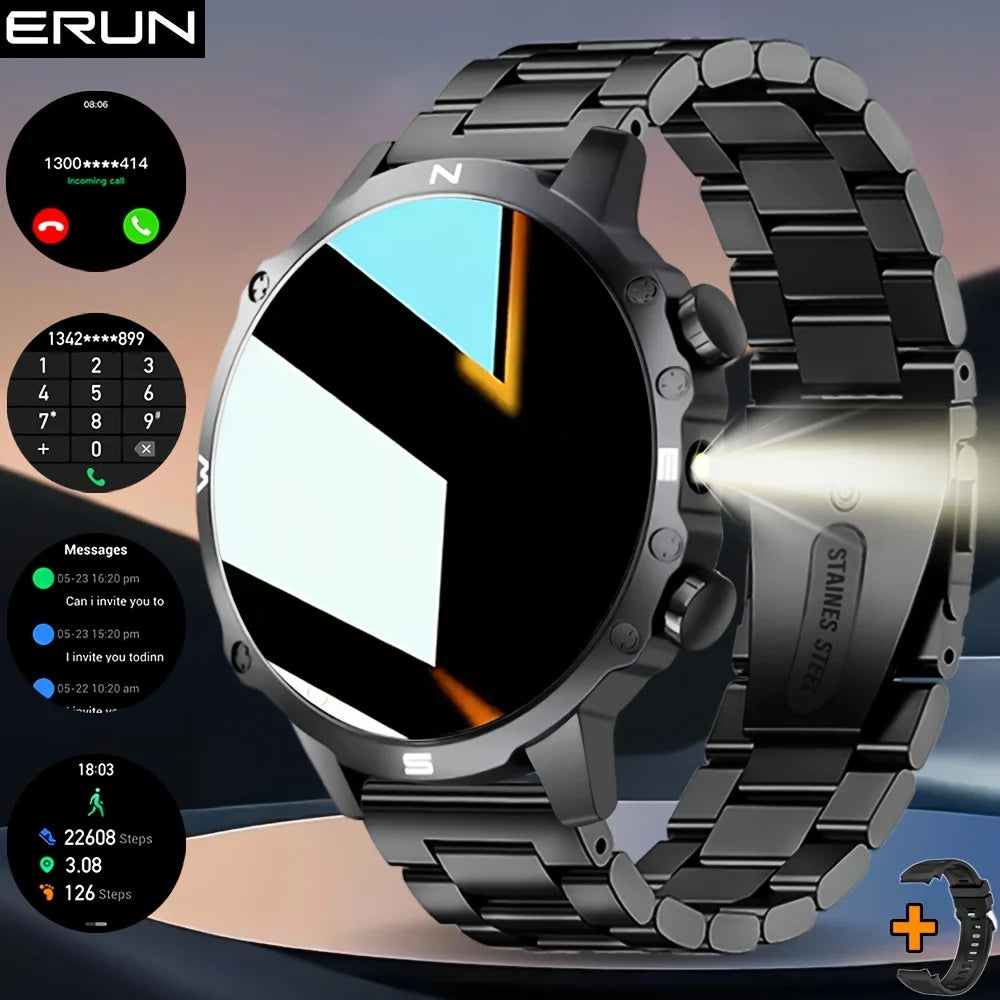 ERUN Men's Smartwatch TFT Display LED Flashlight Multi-Sport