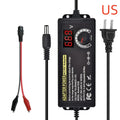 AC to DC Power Supply Adjustable Laboratory Supply Power Source 3V-24V-3A Portable Universal Adapter EU/US Plug Alligator Clip Oasis Select US Alligator Clip AC 100-240V DC 3A