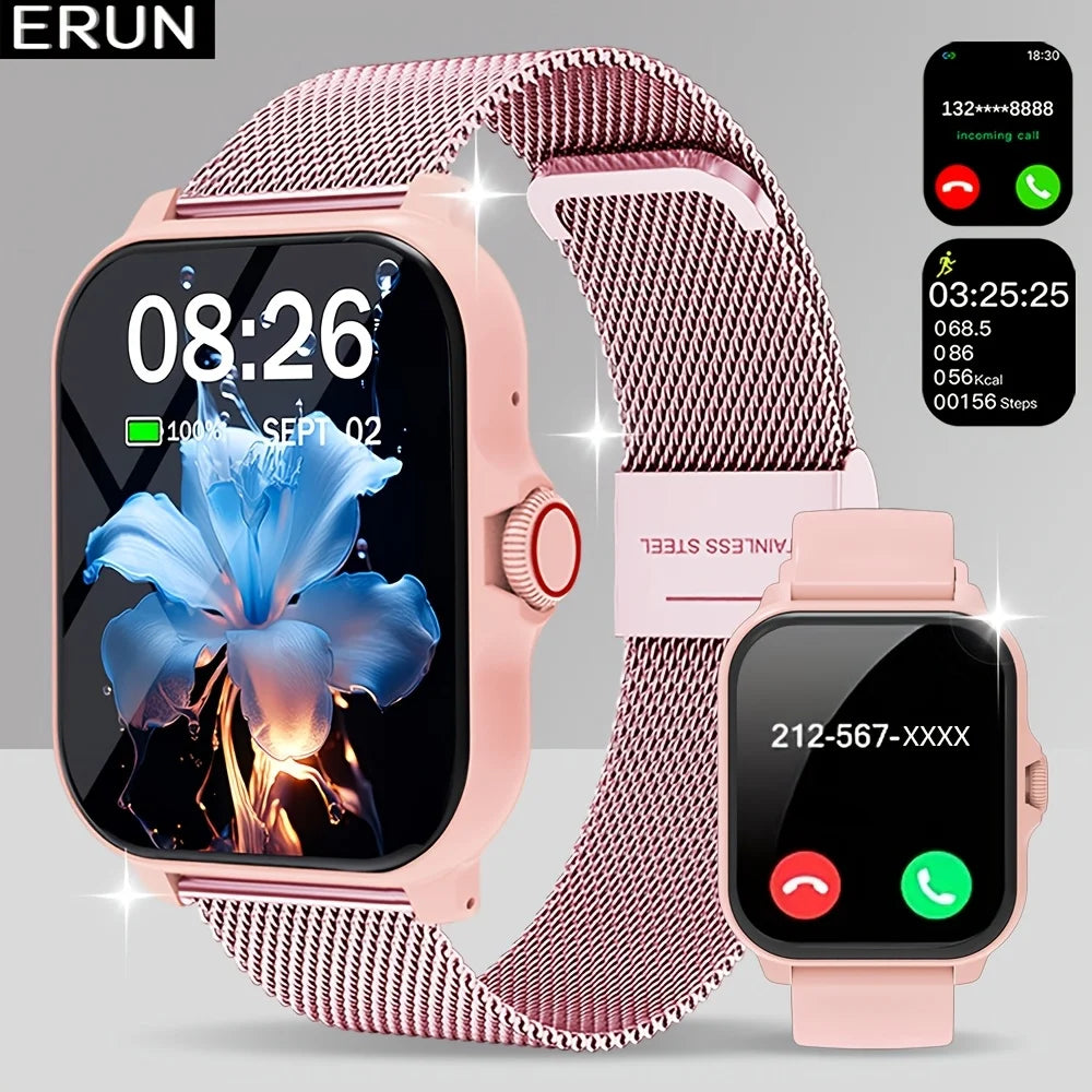 ERUN Smartwatch – Call/SMS, Music Control & Fitness Tracker