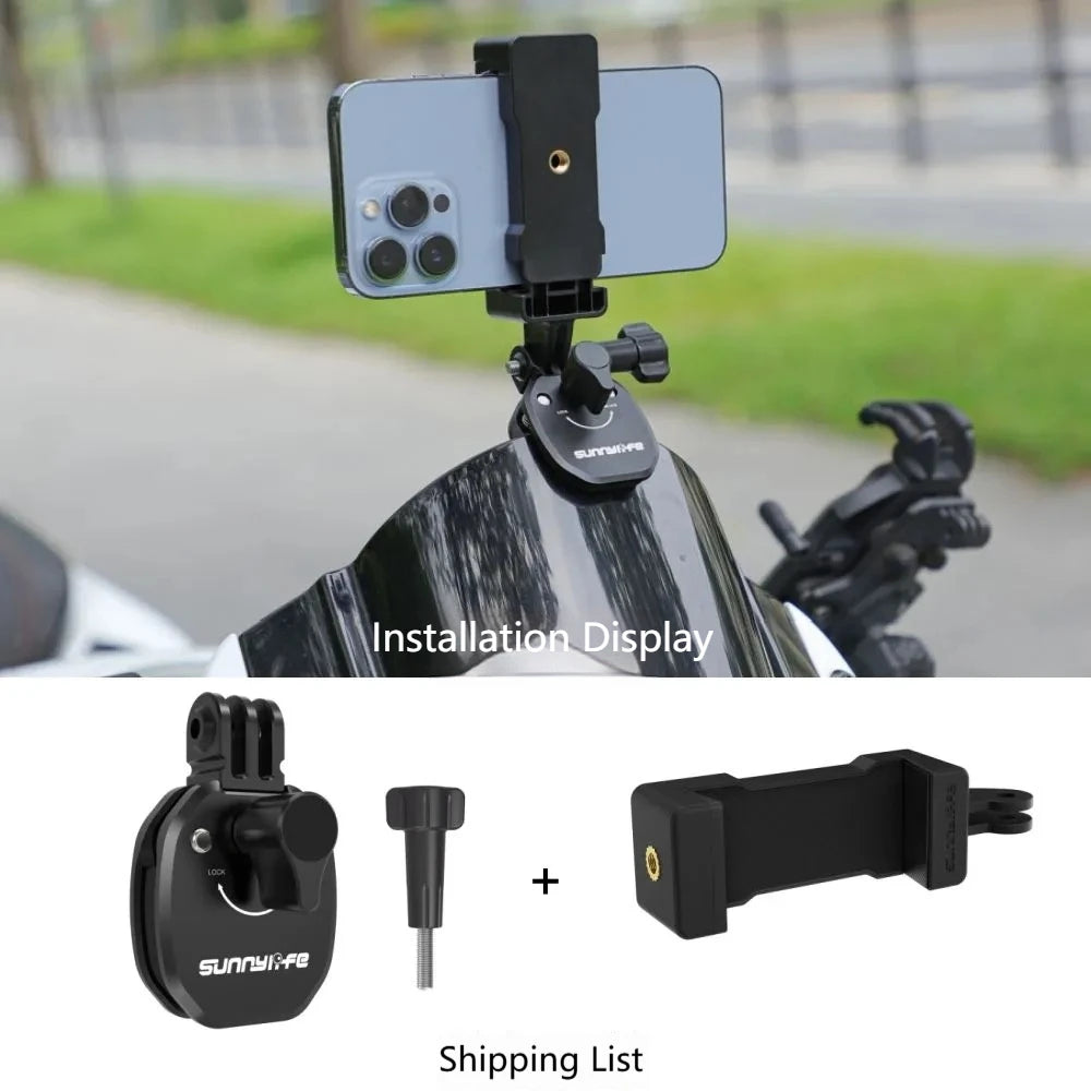 Motorcycle Windshield Mount for Insta360 X5 X4 GoPro DJI Action