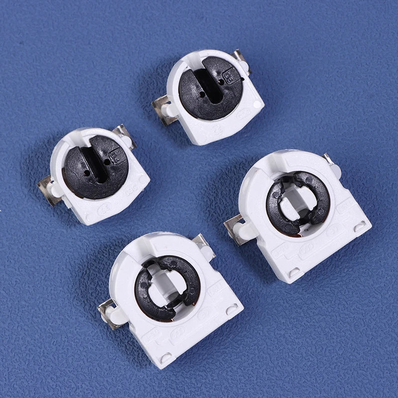5Pcs T5 T8 Fluorescent Light Holder G5 G13 Base Non-Shunted Tombstone Lamp Socket AC 500V 2A for LED Fluorescent Tube Oasis Select