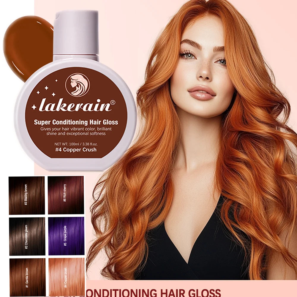 Hair Glaze Super Gloss Color Conditioning Gloss Rinse Out Semi-Permanent Hair Gloss that Enhances Color Nourish and repair Easy Oasis Select