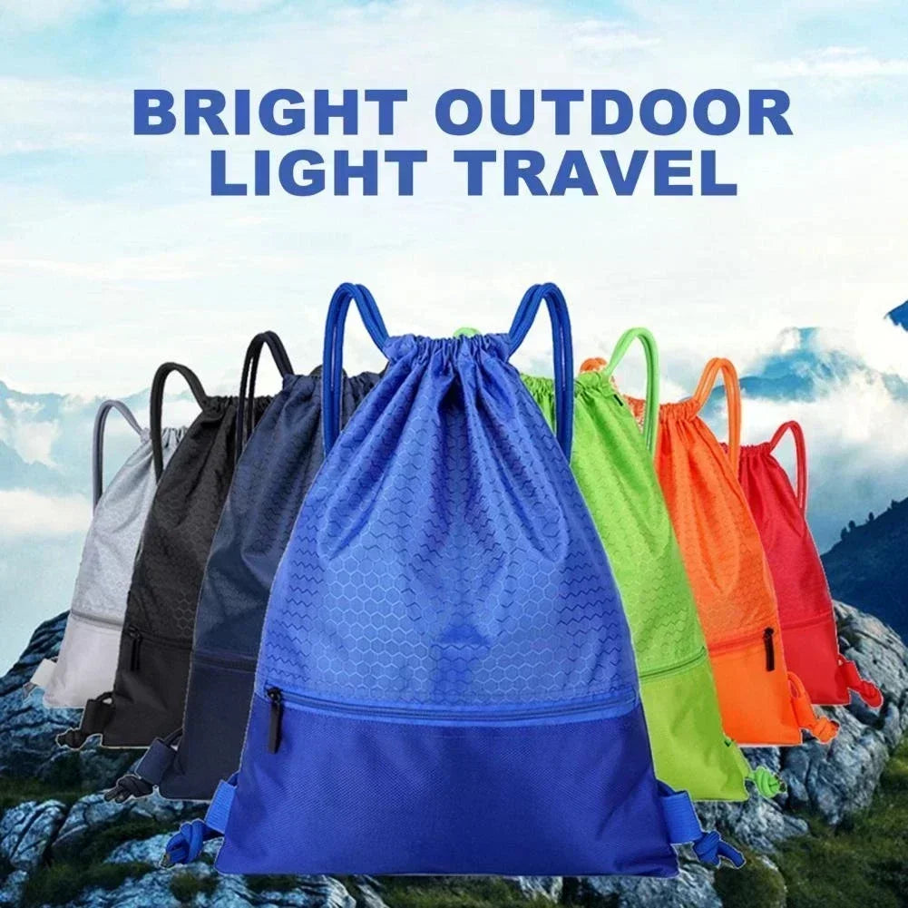 Sport 5 Color Drawstring Pocket Simple Backpack Men's and Women's Fitness Backpack Lightweight Basketball Bag Oxford Zipper Bags Oasis Select