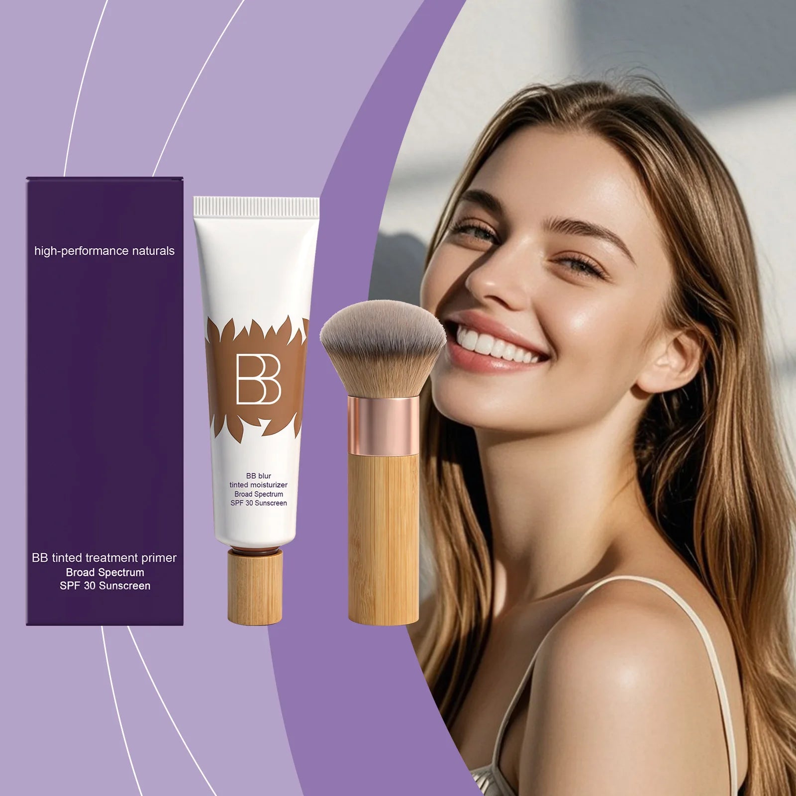 Sunscreen BB Cream Kit Efficient UV Protection Balance Oil Shine Conceal Face Blemishes Natrual Makeup Facial Primer Foundation Oasis Select