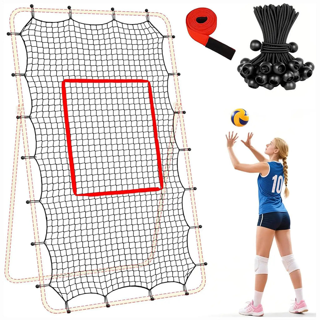 Volleyball Return Net 7x4ft Heavy Duty Training Equipment Sports Rebounder with Elastic Rope & Target for Outdoor Backyard Court Oasis Select
