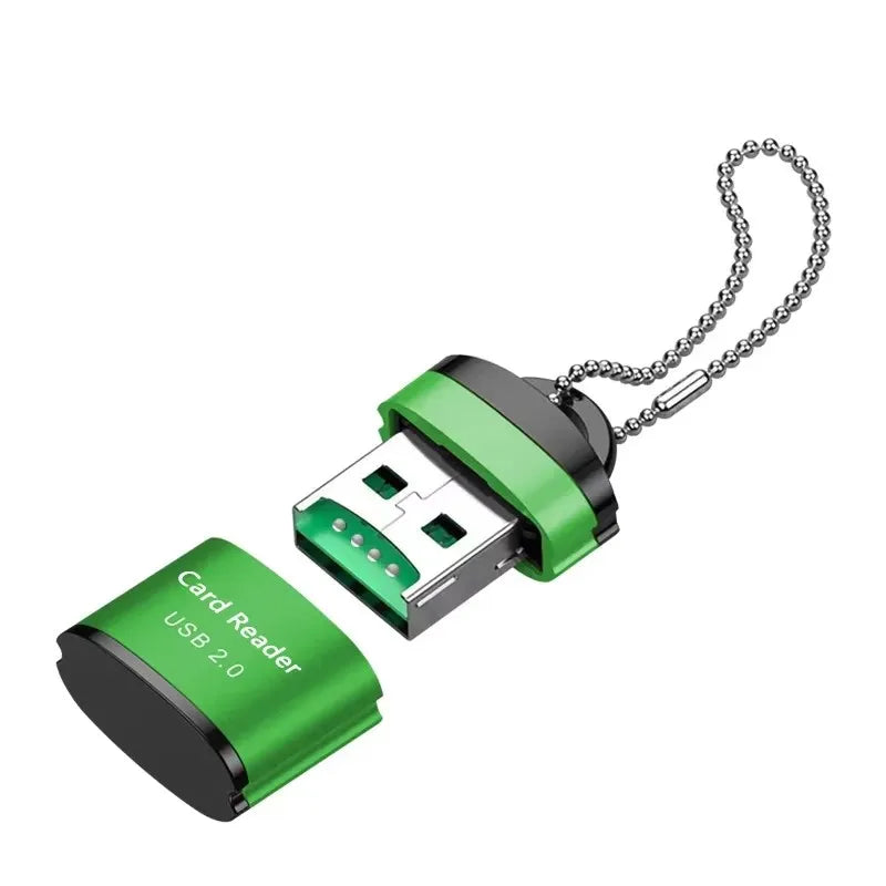 1/2/3pcs Mini High Speed USB 2.0 Card Reader SD Memory Card Adapter For PC Computer Laptop Notebook Car Micro SD Card Reader Oasis Select 1pcs Green
