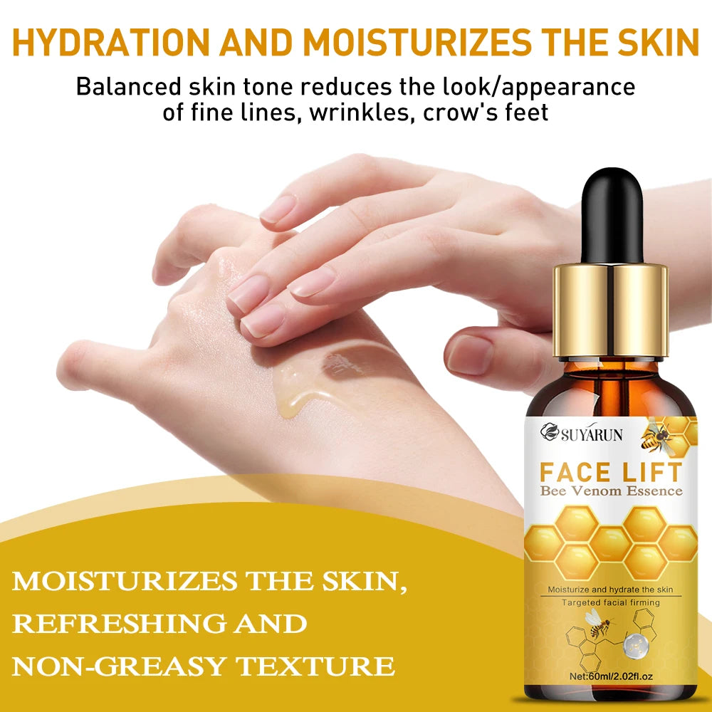 Bee Venom Anti-Wrinkle Essence Anti-Aging Polypeptide hyaluronic acid Essence Repair Moisturizing Firming Facial Skin Essence Oasis Select